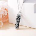 wholesale TOUPOP Tree Of Life Urn Necklaces For Ashes, Cylinder Bar Urn Necklace Sterling Silver Family Tree Keepsake Necklace For Ashes Memorial Cremation Jewelry For Ashes Gifts For Women Mom Wife Sister -0-4