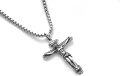 wholesale 925 Sterling Silver Crucifix Jesus Cross Religious Jewelry Men's Necklaces Pendants for Women Girls Gifts 24 Chain Christian Faith Charm Amulets Accessories-0-2