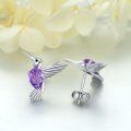 wholesale 925 Sterling Silver Hummingbird Stud Earrings Wholesale With Turquoise-0-2