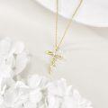 wholesale 925 Sterling Silver Cross Necklace for Women with Stone, Religious Christian Jewelry Gift-0-3