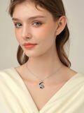 wholesale 925 Sterling Silver Crescent Moon Mushroom Pendant Necklace-0-3