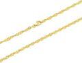 wholesale 14K Gold Singapore Link Twist Rope Chain Necklace - 9mm Width (Available in Lengths of: 7 8 and more)-0-0