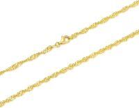 wholesale 14K Gold Singapore Link Twist Rope Chain Necklace - 9mm Width (Available in Lengths of: 7 8 and more)-18inch