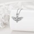 wholesale 925 Sterling Silver Skull Moth Pendant Necklace Gothic Halloween Gifts for Her-0-4