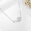 wholesale 925 Sterling Silver Paw Print Infinity Cubic Zirconia Pendant Necklace for Nurses Doctors Gifts-0-1