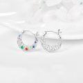 wholesale S925 Sterling Silver Celtic Knot Earrings for Women Irish Earrings Colorful Loop Loop Earrings Hoop Unisex Irish Jewelry Irish Gifts-0-2