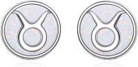 wholesale 925 Sterling Silver White Opal Gemini Zodiac Constellation Stud Earrings-Taurus (4.20-5.20)