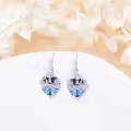 TOUPOP Sterling Silver Crystal Nurse Stethoscope Heart Earrings Medical Jewelry Gift-0-3