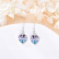 TOUPOP Sterling Silver Crystal Nurse Stethoscope Heart Earrings Medical Jewelry Gift-0-3