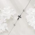 wholesale 925 Sterling Silver Cross Baseball Bead Adjustable Charm Bracelet Gift for Mom-0-4