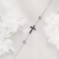 wholesale 925 Sterling Silver Cross Baseball Bead Adjustable Charm Bracelet Wholesale Gift for Mom-0-4