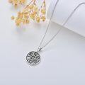 wholesale 925 Sterling Silver Round Tree of Life Allah Pendant Necklace for Women Men Islam Muslim Faith s 47cm Chain Length-0-4
