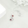 wholesale 925 Sterling Silver Ladybug Flower Drop Earrings for Women and Girls-0-3