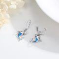 wholesale 925 Sterling Silver Shark Opal Leverback Earrings for Women-0-1