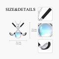 wholesale 925 Sterling Silver Moonstone Crossed Golf Clubs Pendant Necklace for Women Sporty s-0-3
