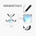 wholesale 925 Sterling Silver Crossed Golf Clubs Necklace Wholesale With Moonstone-0-3