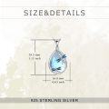 wholesale 925 Sterling Silver Blue Moonstone Dragonfly Pendant Necklace for Women-0-5