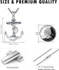 wholesale 925 Sterling Silver Crucifix Anchor Cross Jesus Christ Pendant Necklace for Men Women-0-4