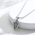 wholesale 925 Sterling Silver Norse Viking Arrowhead Pendant Necklace with Celtic Knot Design for Men-0-1
