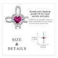 wholesale 925 Sterling Silver White Gold Plated Celtic Cross Heart Citrine Pendant Necklace-0-22