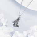 wholesale 925 Sterling Silver Celtic Raven Pendant Necklace With Intricate Knotwork Design-0-3