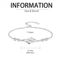 TOUPOP 925 Sterling Silver Oval Gemstone Bracelet Fine Jewelry Gift-0-4
