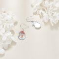 wholesale 925 Sterling Silver Santa Claus Christmas Dangle Earrings Gift for Women-0-1