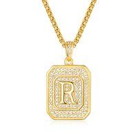 wholesale Gold Filled 925 Sterling Silver Letter Jewelry Necklace for Women Gift for Mom Wife Birthday Anniversary Christmas-Letter R