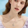 wholesale 925 Sterling Silver Crescent Moon Pendant Necklace Wholesale With Heart And Sun Design-0-4