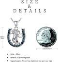 wholesale Sterling Silver Stone Western Cowboy Horseshoe Necklace Cowgirl Gift-0-3