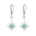 wholesale 925 Sterling Silver Gold-Plated Moonstone & Opal Starburst Leverback Drop Earrings-0-107