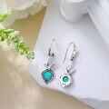wholesale  Sterling Silver Genuine Green Turquoise Butterfly Dragonfly Hummingbird Hook Earrings -0-4
