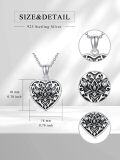 wholesale 925 Sterling Silver Oxidized Heart Shaped Photo Locket Pendant Necklace for Women and Moms-0-4