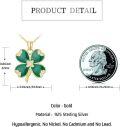 wholesale 925 Sterling Silver Four-Leaf Clover Pendant Necklace - Irish Luck Symbol Jewelry for St Patrick's Day-0-3