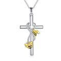 wholesale 925 Sterling Silver Bee and Infinity Cross Pendant Necklaces for Women Gift Ideas-0-0