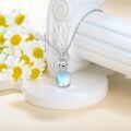 wholesale 925 Sterling Silver Dog Pendant Necklace With Moonstone-0-1