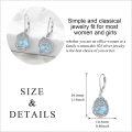 wholesale Sterling Silver Moonstone Leverback Teardrop Dangle Earrings for Women-0-46