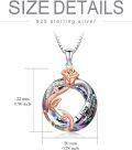 wholesale 925 Sterling Silver Crystal Heart & Rose Pendant Necklaces Gifts for Women-0-3