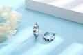 wholesale 925 Sterling Silver Cat Dog Paw Hoop Earrings s for Women-0-2