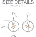 wholesale TOUPOP Ballerina Earrings 925 Sterling Silver Ballet Dancer Dangle Drop Earrings For Women Dancer Ballet Recital Ballet Jewelry Christmas Xmas Birthday Gifts For Her Women Mom Grandma -0-4