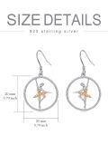TOUPOP Sterling Silver Crystal Ballerina Dangle Drop Earrings-0-4