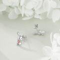 wholesale 925 Sterling Silver Rabbit Carrot Stud Earrings for Women Girls -0-3