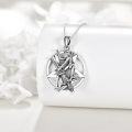 wholesale 925 Sterling Silver Nordic Goddess Pentacle Necklace with Valkyrie and Odin Design-0-2