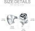 wholesale 925 Sterling Silver Phantom of the Opera Rose Stud Earrings Theater Gift for Women and Men-0-4