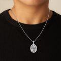wholesale 925 Sterling Silver St Raphael Angel Prayer Medal Necklace Pendant-0-4