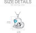 wholesale Sterling Silver Stone Cute Animal Pendant Necklace for Couples Sister Daughter Mother Birthday Gift-0-79