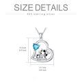 wholesale 925 Sterling Silver Mom Heart Shape Animal Pendant Necklaces for Women Girls Family Love Gift-0-79