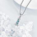wholesale 925 Sterling Silver Turquoise Lighthouse Pendant Necklace s for Women Girlfriends Lover-0-3
