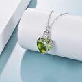 wholesale 925 Sterling Silver Heart Tree of Life Urn Necklace with Green Crystal and Funnel Filler Memorial Jewelry for Women Mom Sister Friend-0-2