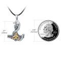 wholesale 925 Sterling Silver Norse God Thor Hammer Pendant Necklace-0-2